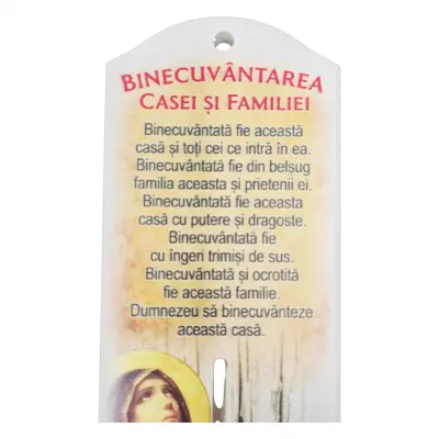 Binecuvantarea casei, termometru lemn cu mesaj, model es18622_44
